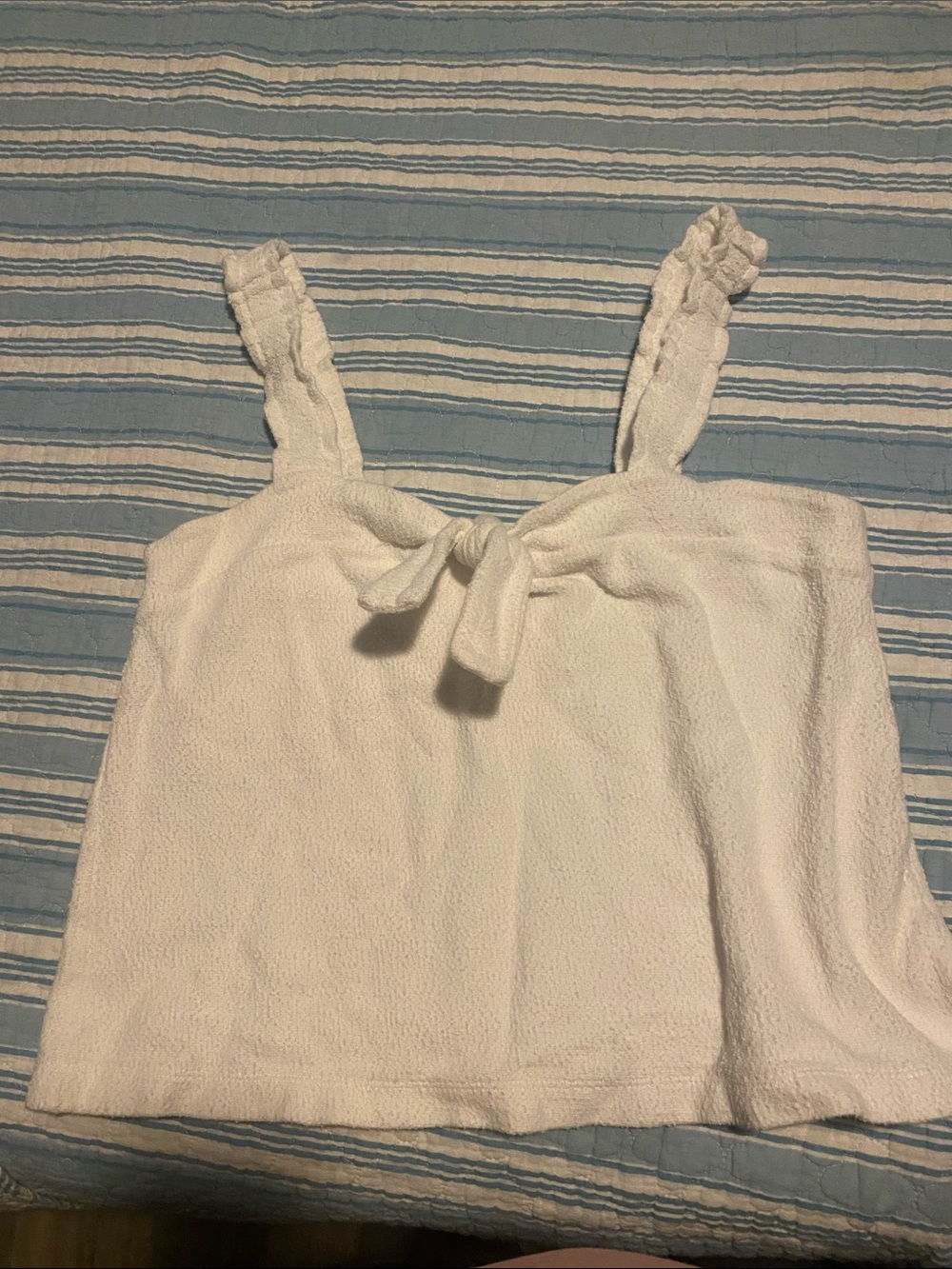 Madewell White Braided-Strap Tie Front Tank - Women